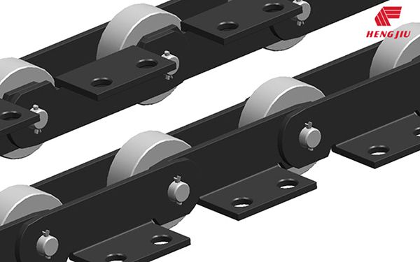 Cadenas de rodillos para transportadores industriales de gran tamaño 